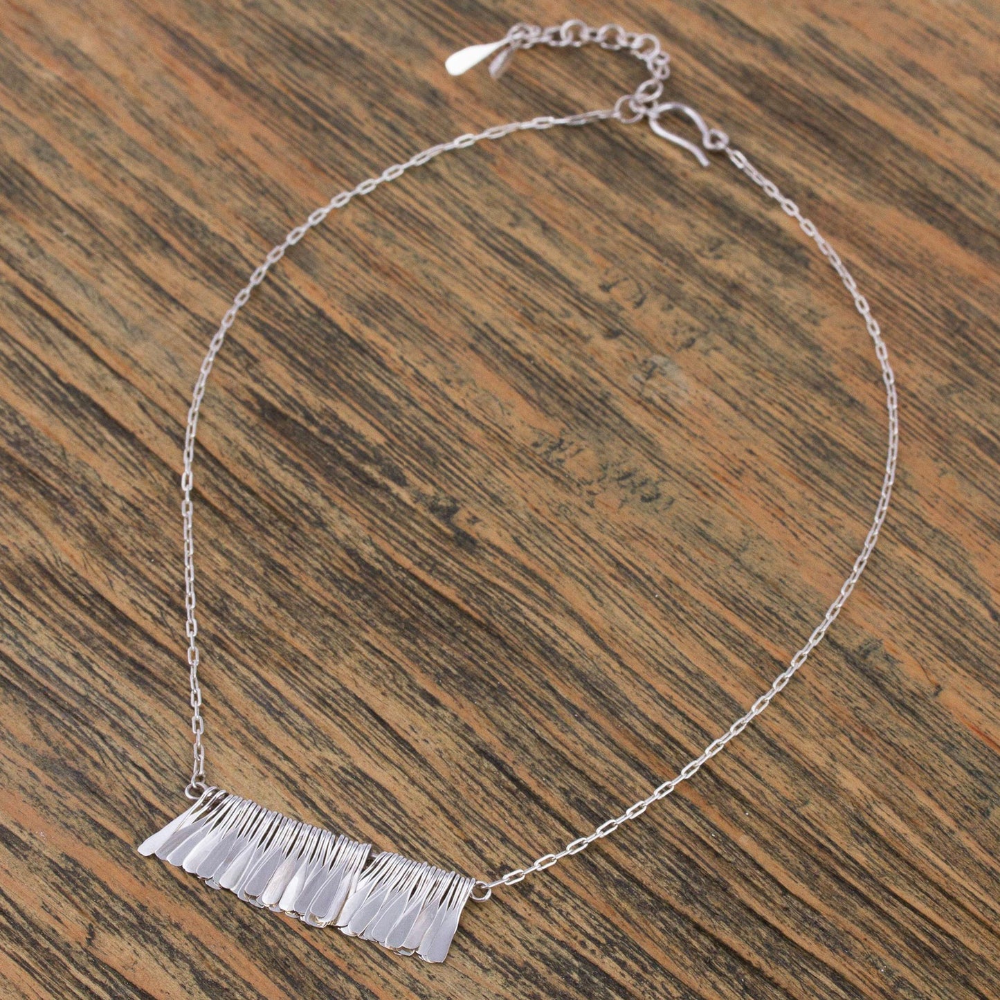 Chime Garland Sterling Silver Pendant Necklace by Mexican Artisans