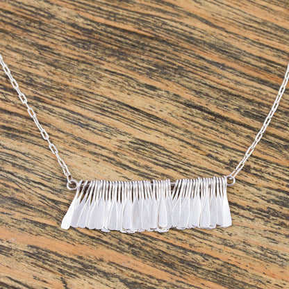 Chime Garland Sterling Silver Pendant Necklace by Mexican Artisans