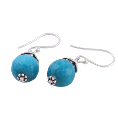 Sweet Blue Exuberance Blue Aventurine and Sterling Silver Dangle Earrings