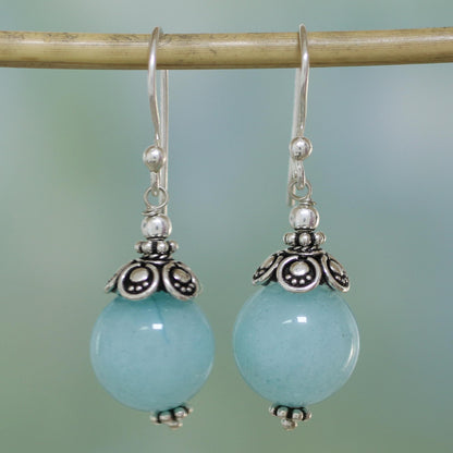 Aqua Delight Aqua Aventurine and Sterling Silver Dangle Earrings