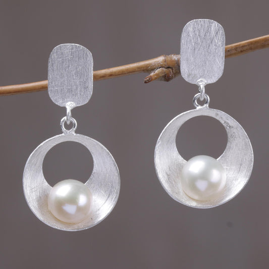 Moon Vortex Mabe Pearl Earrings