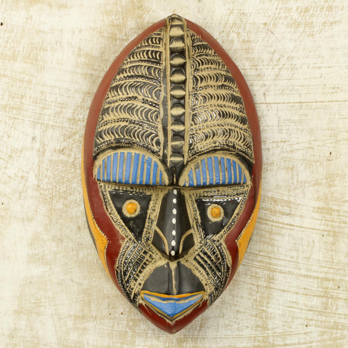 Talk of Prosperity Prosperity is Good Handcrafted African Wood Wall Mask