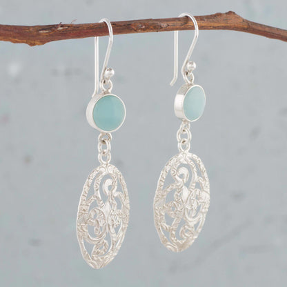 Capture Nature Opal and Sterling Silver Dangle Earrings from Thailand