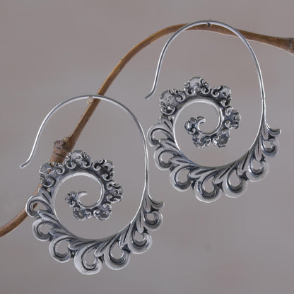 Paisley Ferns Half Hoop Earrings