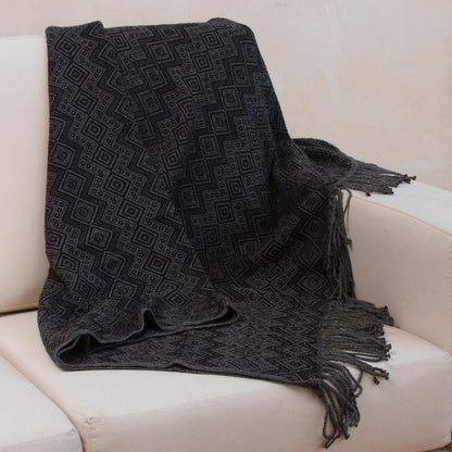 Smoky Black Diamonds Throw Blanket