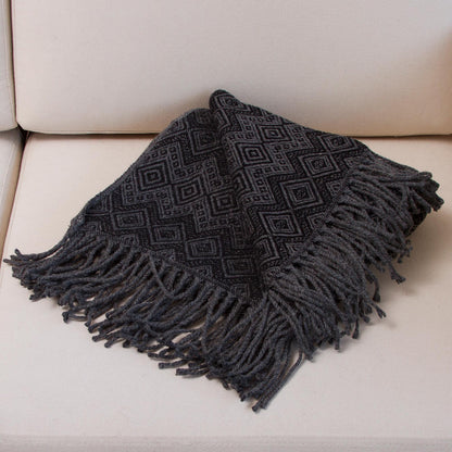 Smoky Black Diamonds Throw Blanket