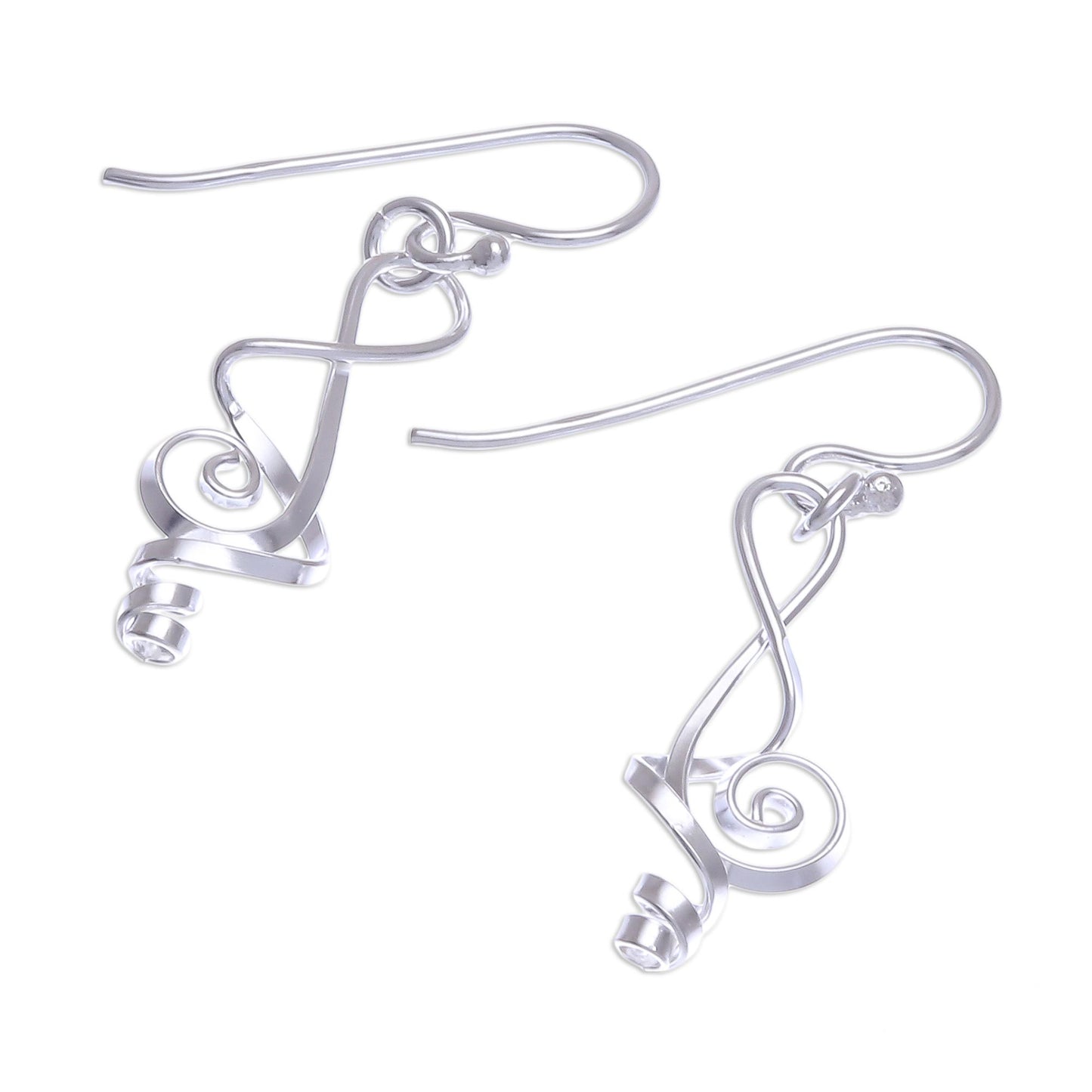 Melody in Me Clef Note Sterling Silver Music-themed Handmade Earrings