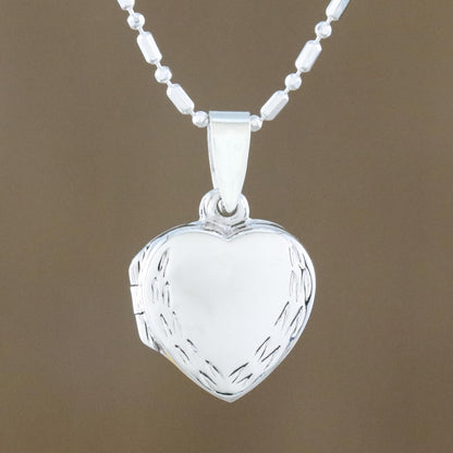 Enduring Memory Handcrafted Sterling Silver Heart Locket Necklace