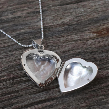 Enduring Romance Handcrafted Sterling Silver Heart Locket Necklace