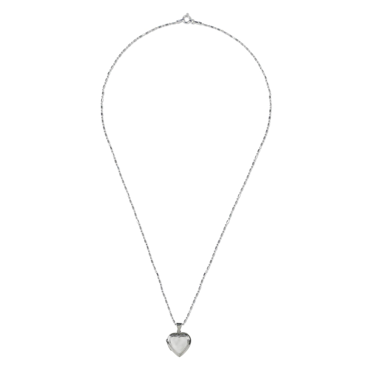 Enduring Romance Handcrafted Sterling Silver Heart Locket Necklace