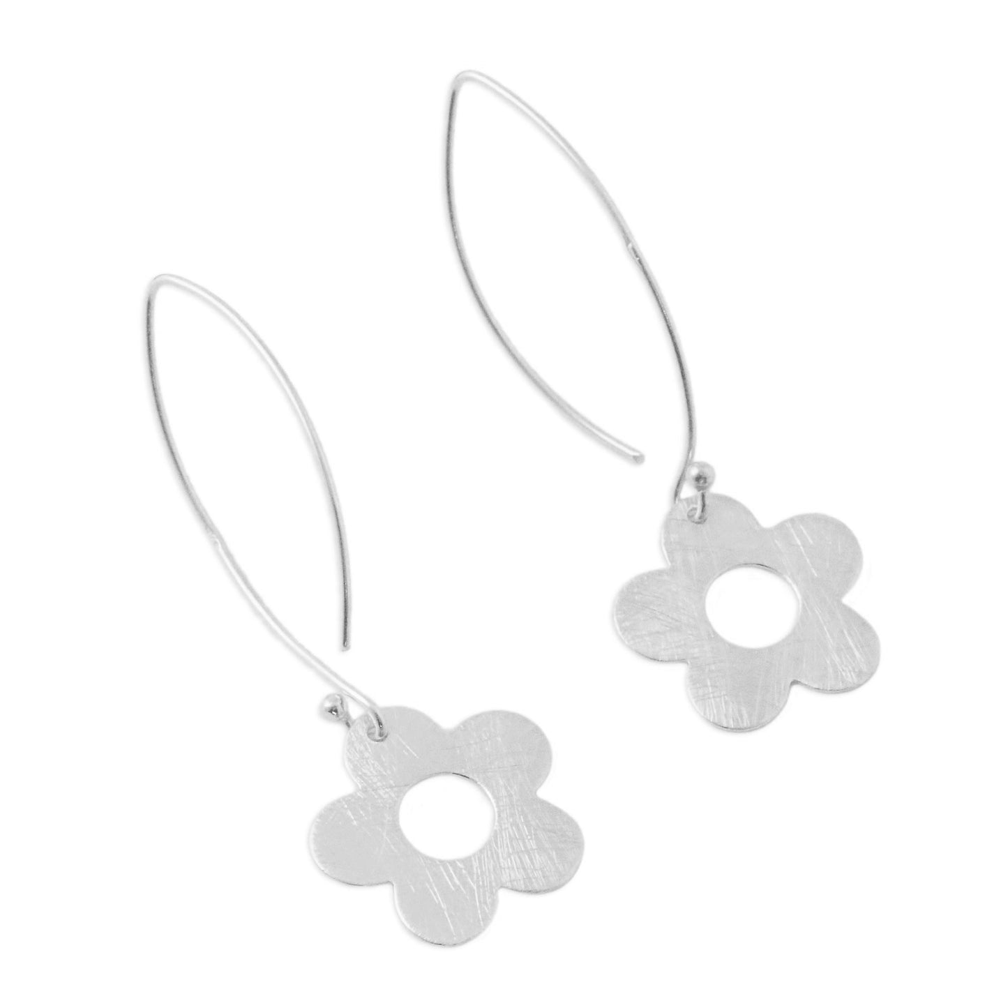 Petite Fig Blossom Thai Handcrafted Sterling Silver Petite Flower Earrings