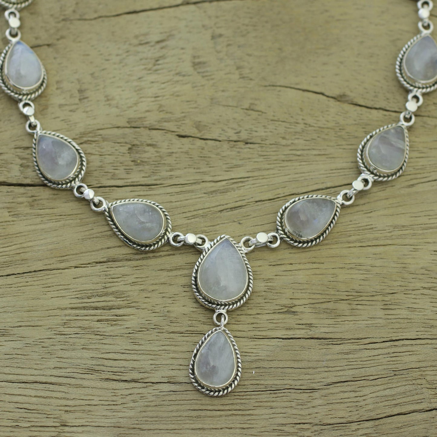 Mystical Charm Rainbow Moonstone Necklace