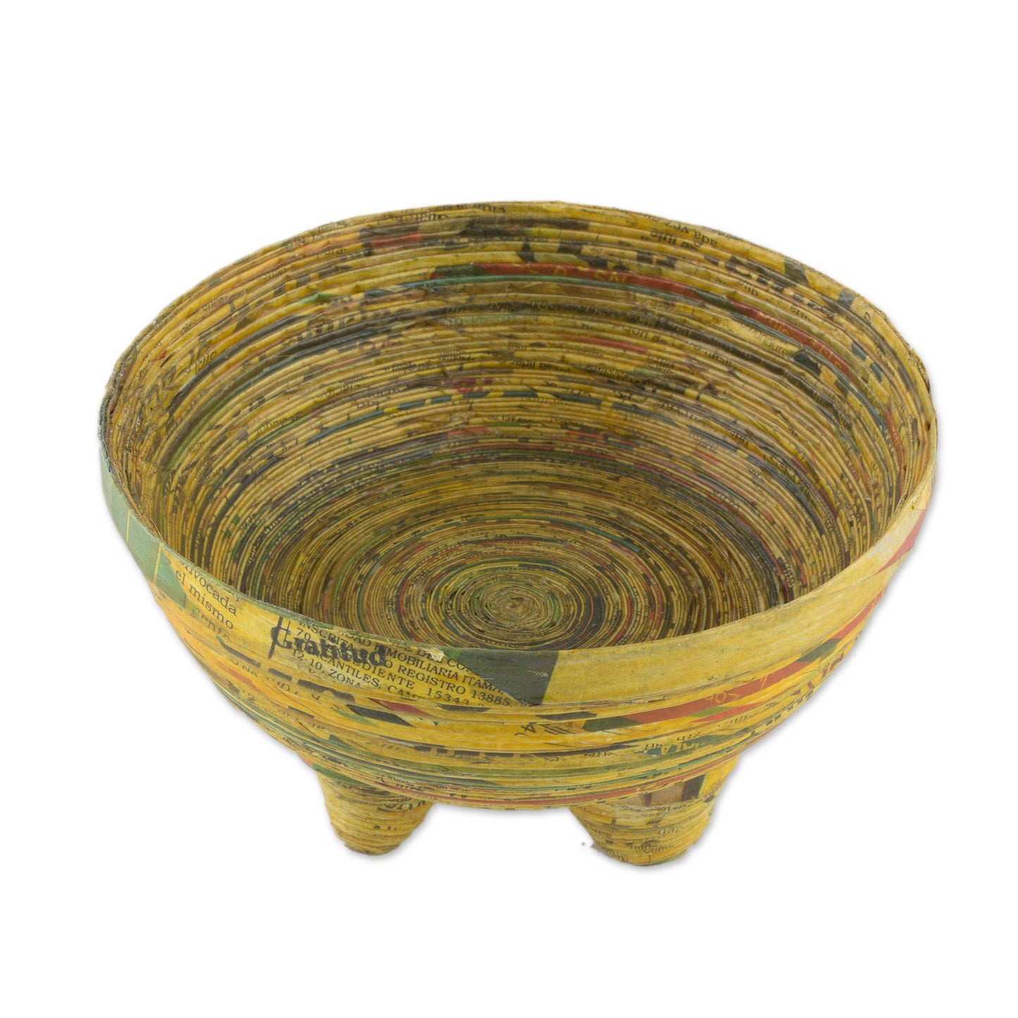 Pretty Benediction Handmade Recycled Paper Decorative Bowl from Guatemala