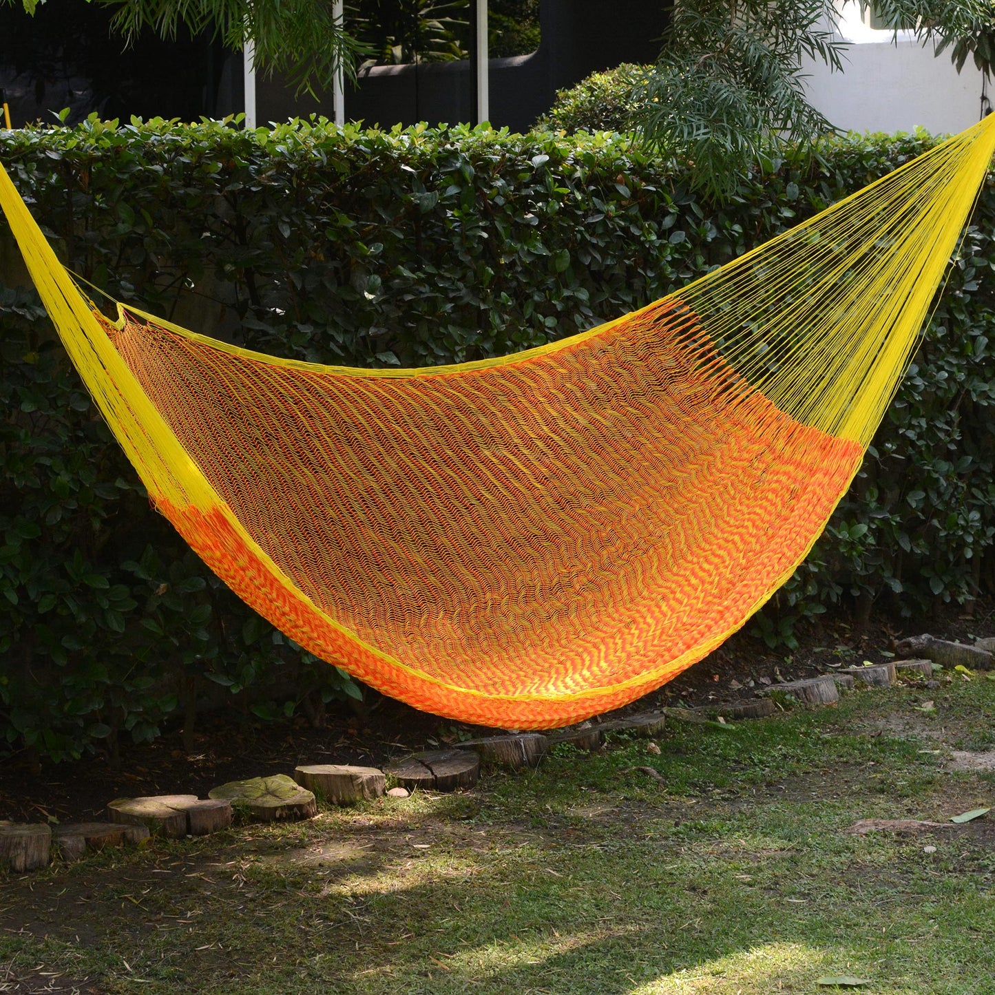 Daffodil Dreams Handwoven Double Maya Hammock in Daffodil from Mexico