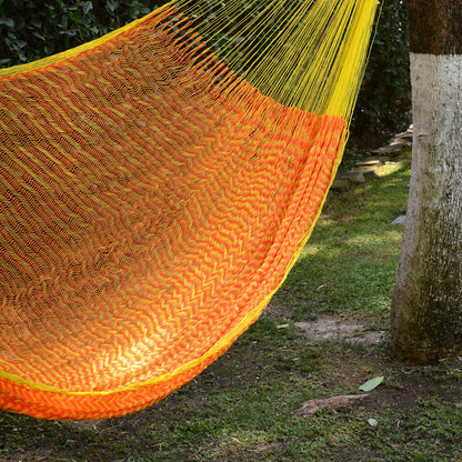 Daffodil Dreams Handwoven Double Maya Hammock in Daffodil from Mexico