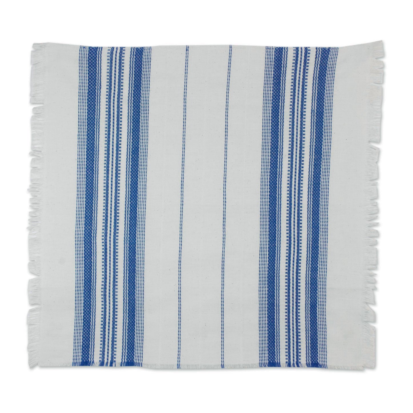 Cheerful Kitchen in Blue Striped 100% Cotton Napkins from Guatemala (Set of 6)