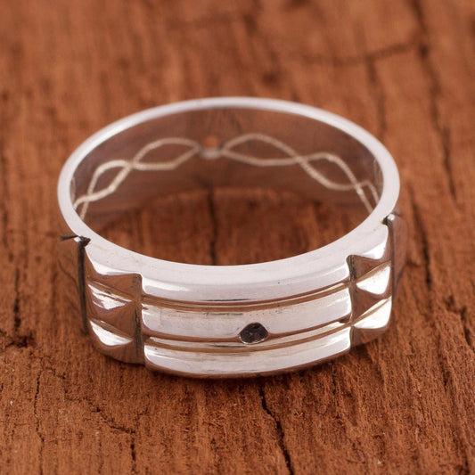 Atlantis Power Sterling Silver Band Ring