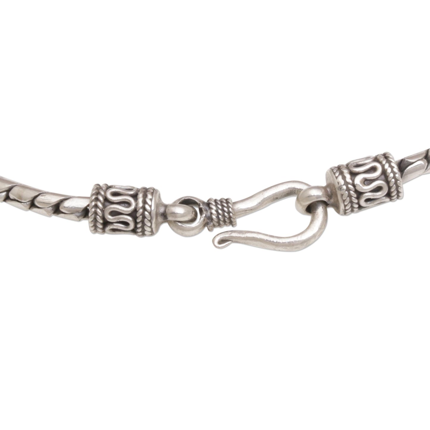 Regal Shine Artisan Crafted Sterling Silver Chain Bracelet from Bali