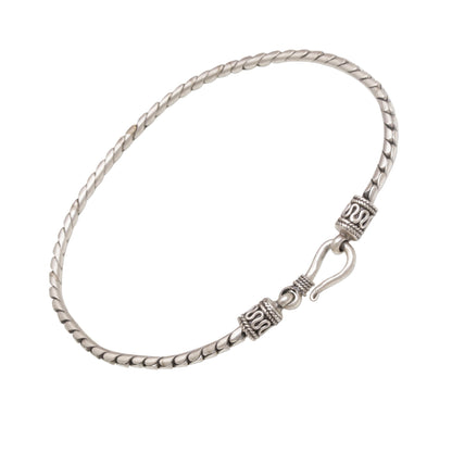 Regal Shine Artisan Crafted Sterling Silver Chain Bracelet from Bali