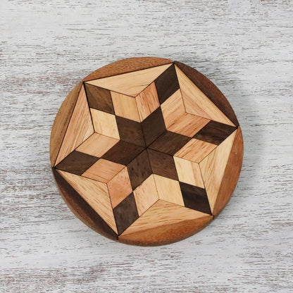 Star of David Star Shaped Wood Puzzle Game from Thailand