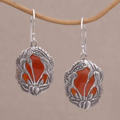 Floral Plains Carnelian Earrnings