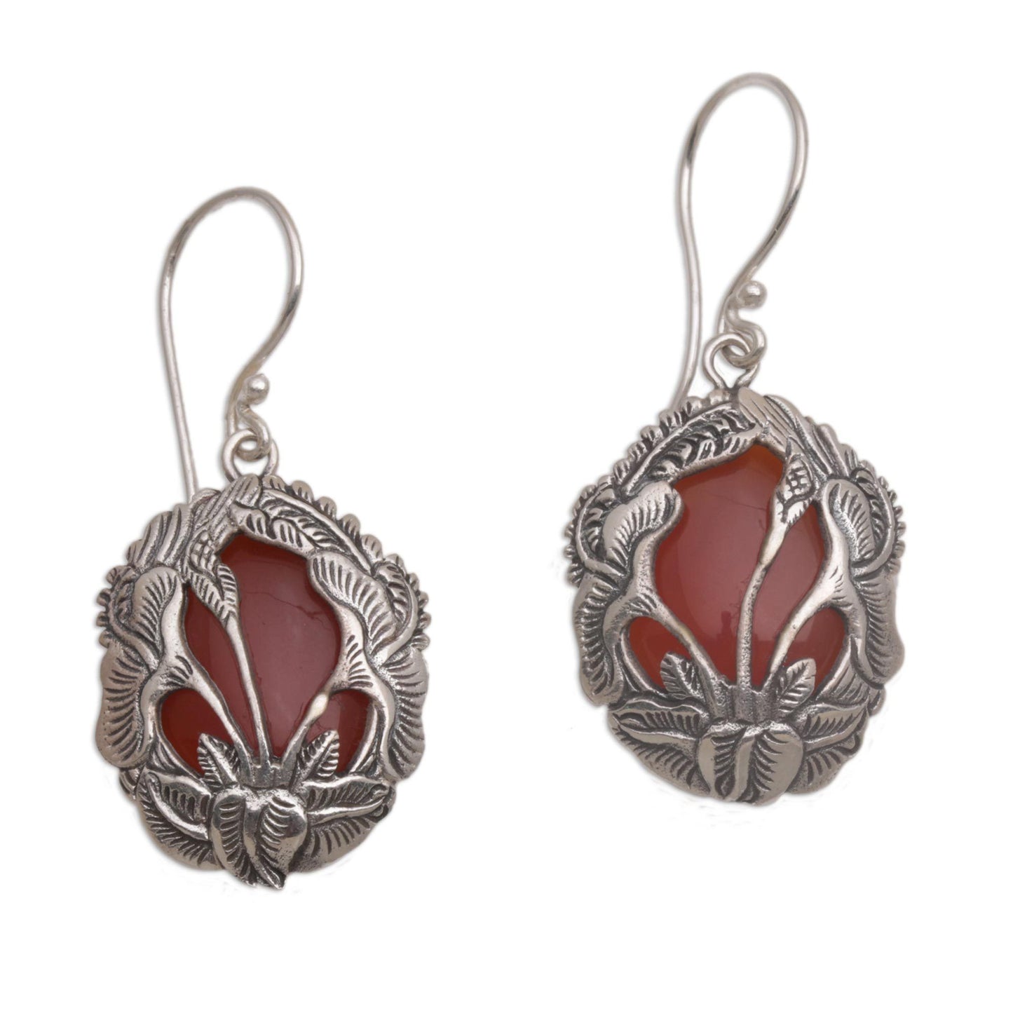 Floral Plains Carnelian Earrnings