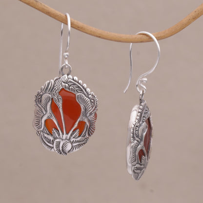 Floral Plains Carnelian Earrnings