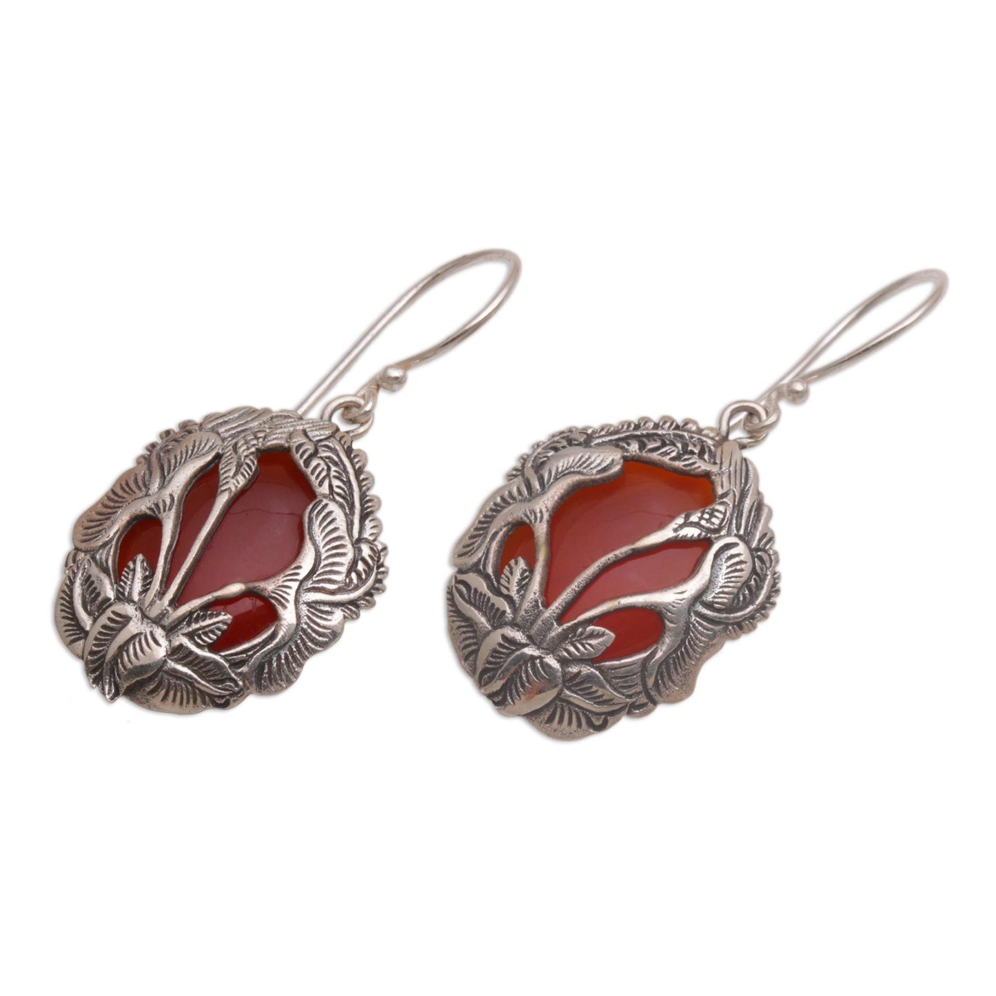 Floral Plains Carnelian Earrnings