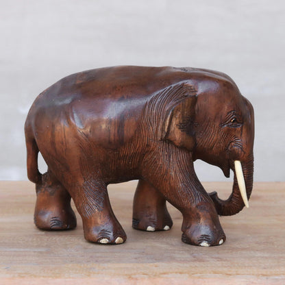 Nature Trip Teak Wood Elephant Sculpture