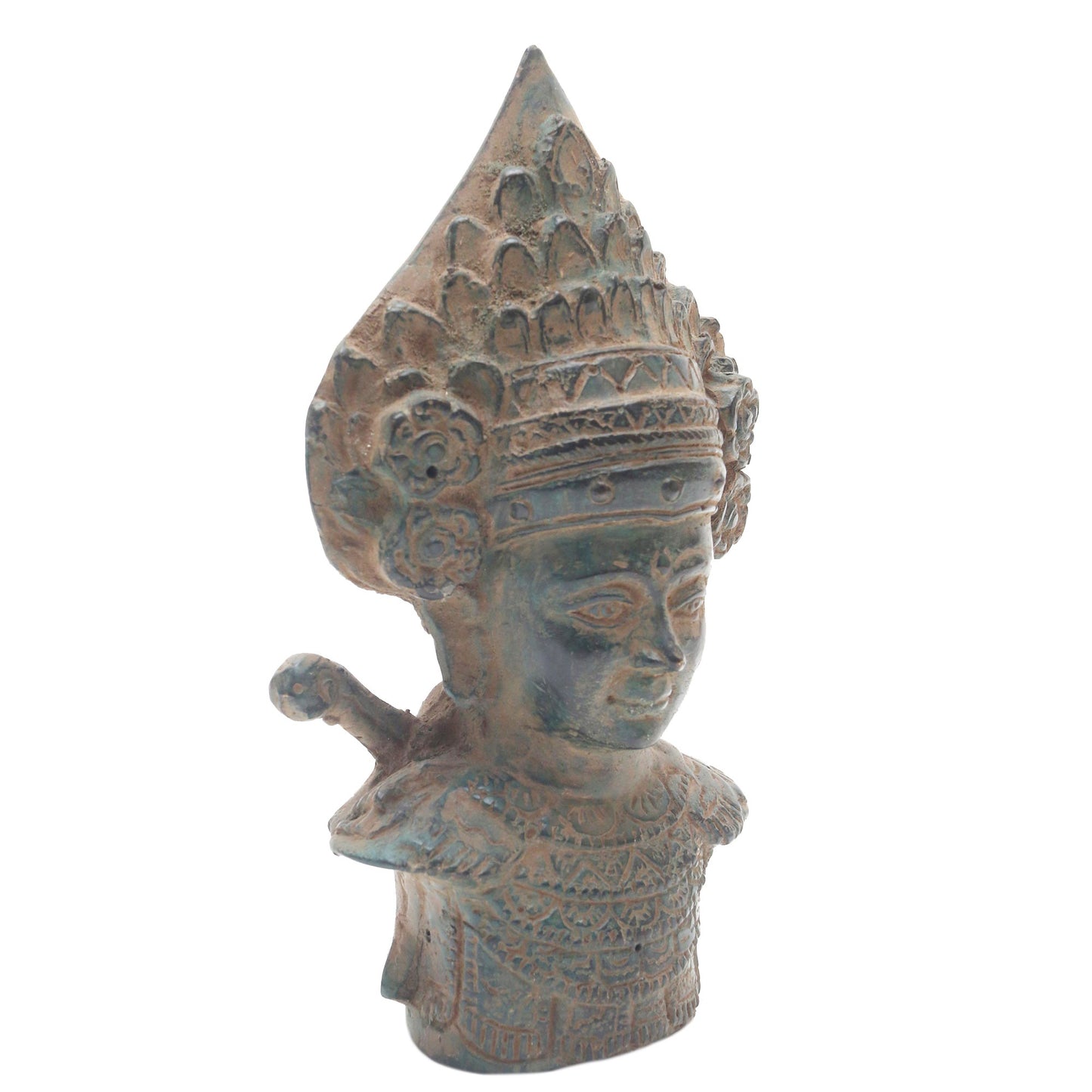 Janger Performer Antiqued Bronze Sculpture of a Traditional Dancer from Bali