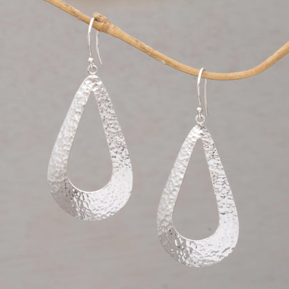 Silver Shimmer Sterling Silver Dangle Earrings