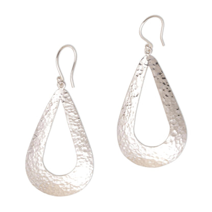 Silver Shimmer Sterling Silver Dangle Earrings