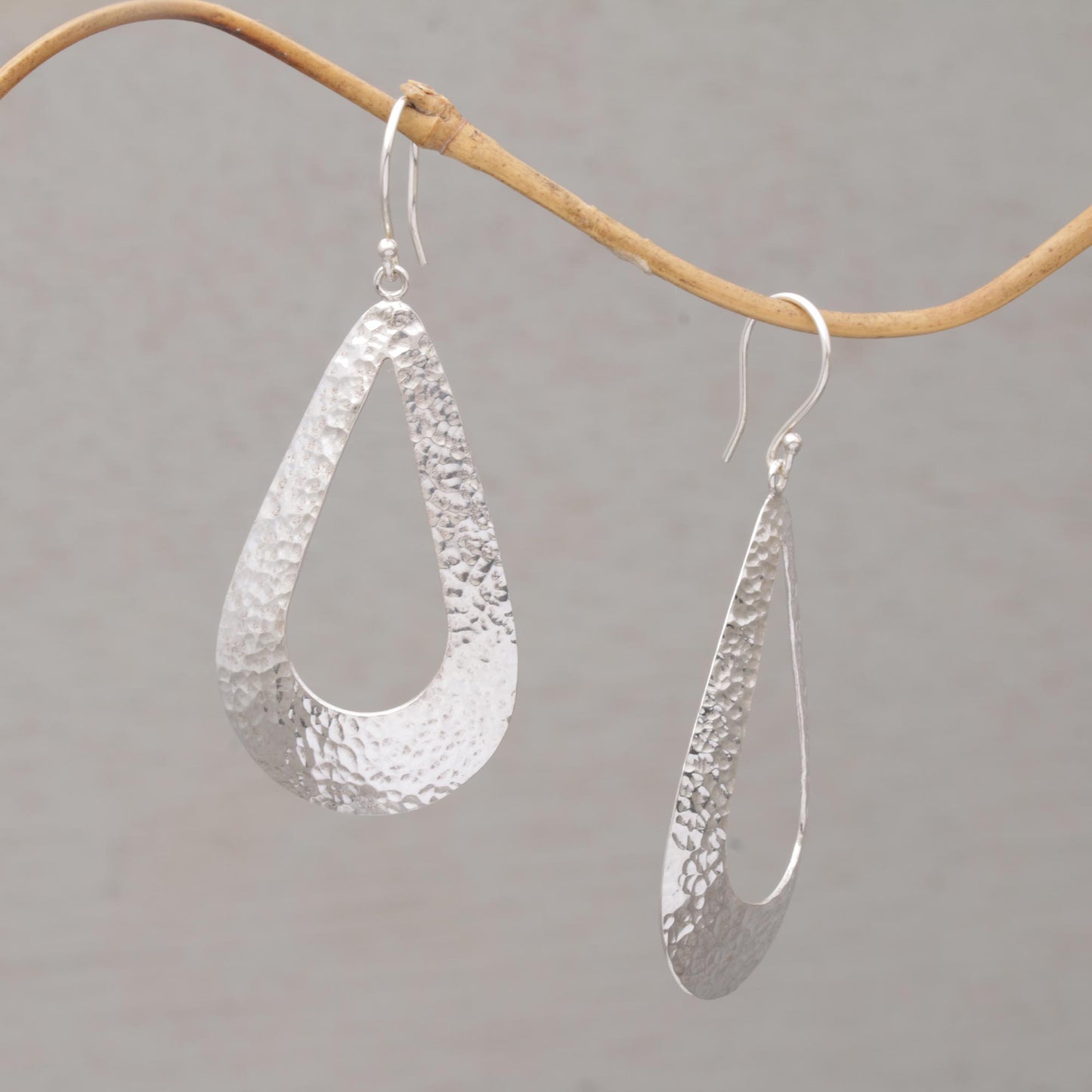 Silver Shimmer Sterling Silver Dangle Earrings