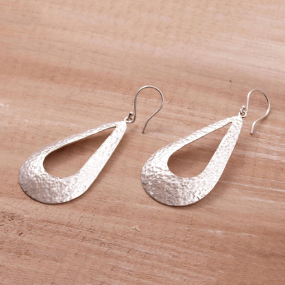 Silver Shimmer Sterling Silver Dangle Earrings