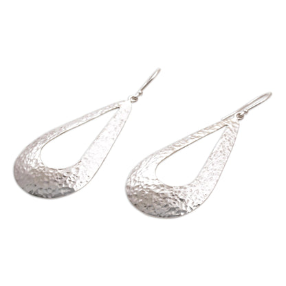 Silver Shimmer Sterling Silver Dangle Earrings