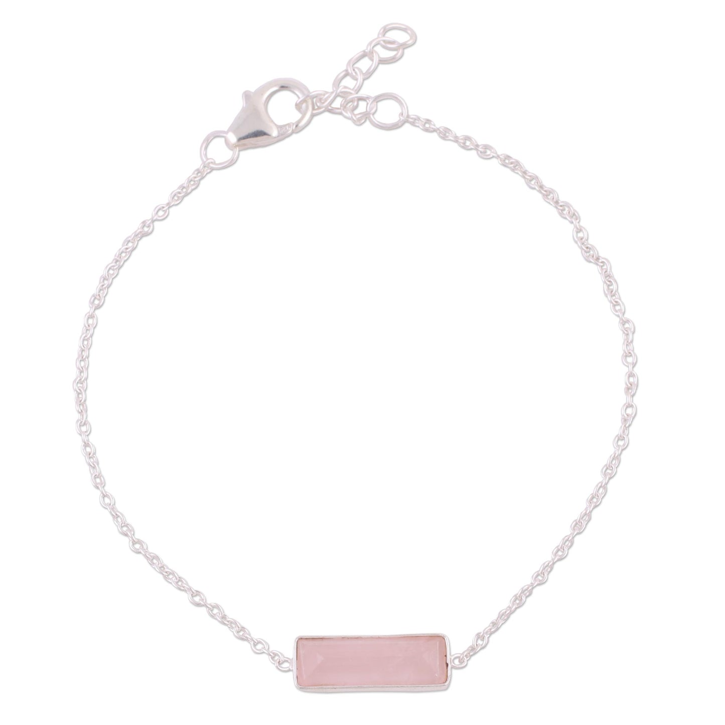 Elegant Prism Rose Quartz Bracelet