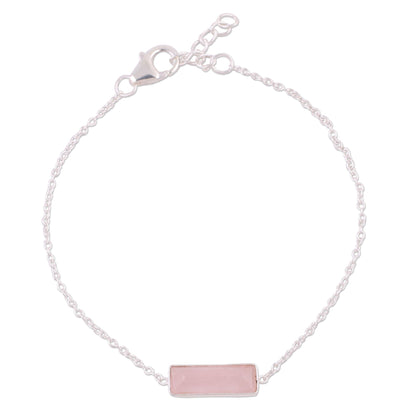 Elegant Prism Rose Quartz Bracelet