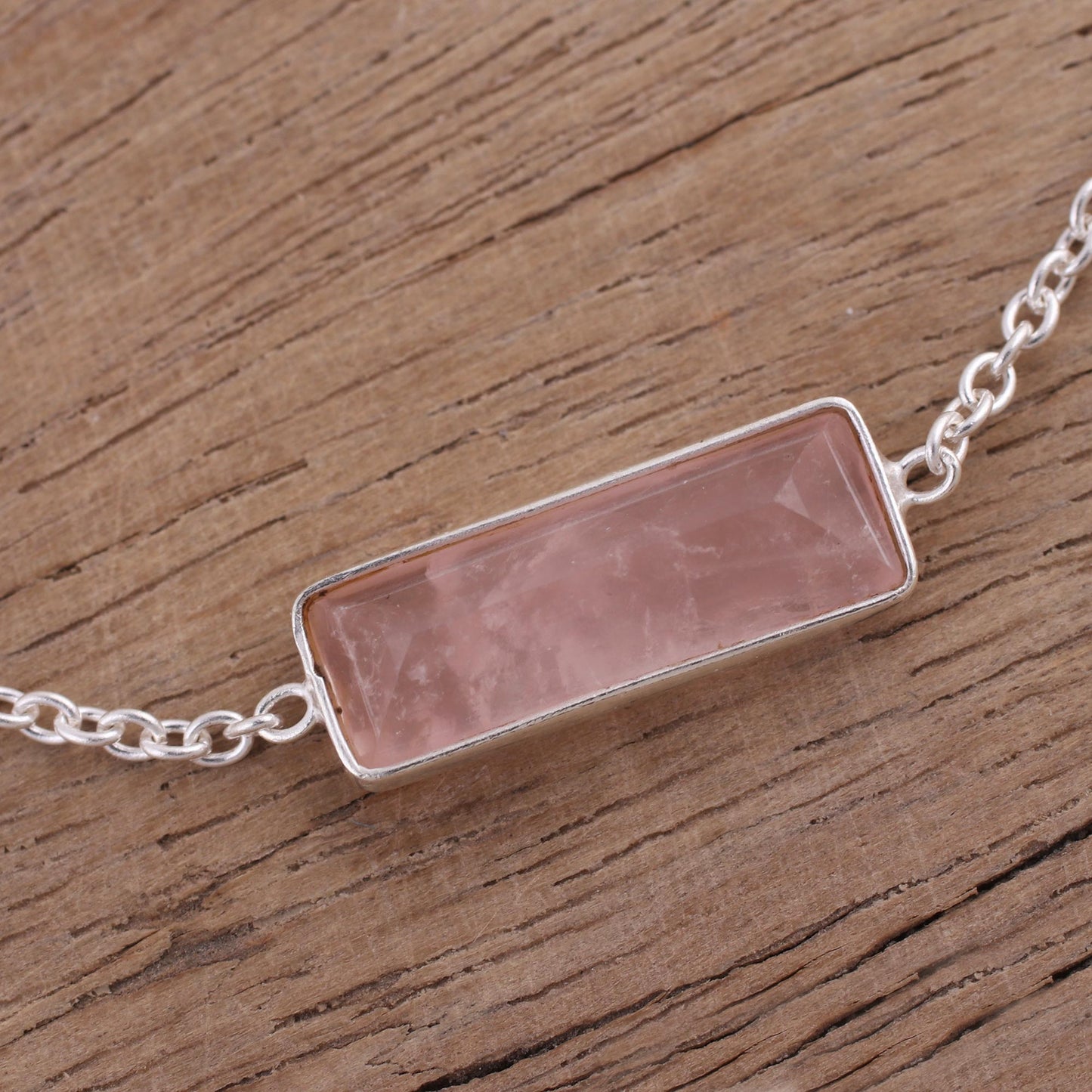 Elegant Prism Rose Quartz Bracelet