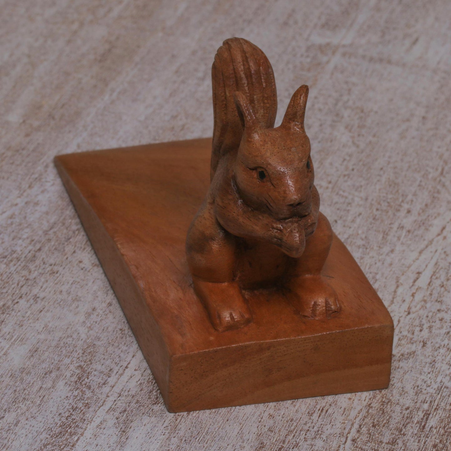 Helpful Squirrel Wood Doorstop