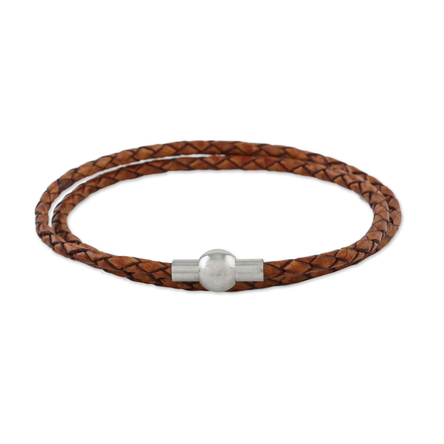 Brown Charm 15.5 Inch Brown Leather Wrap Bracelet from Thailand