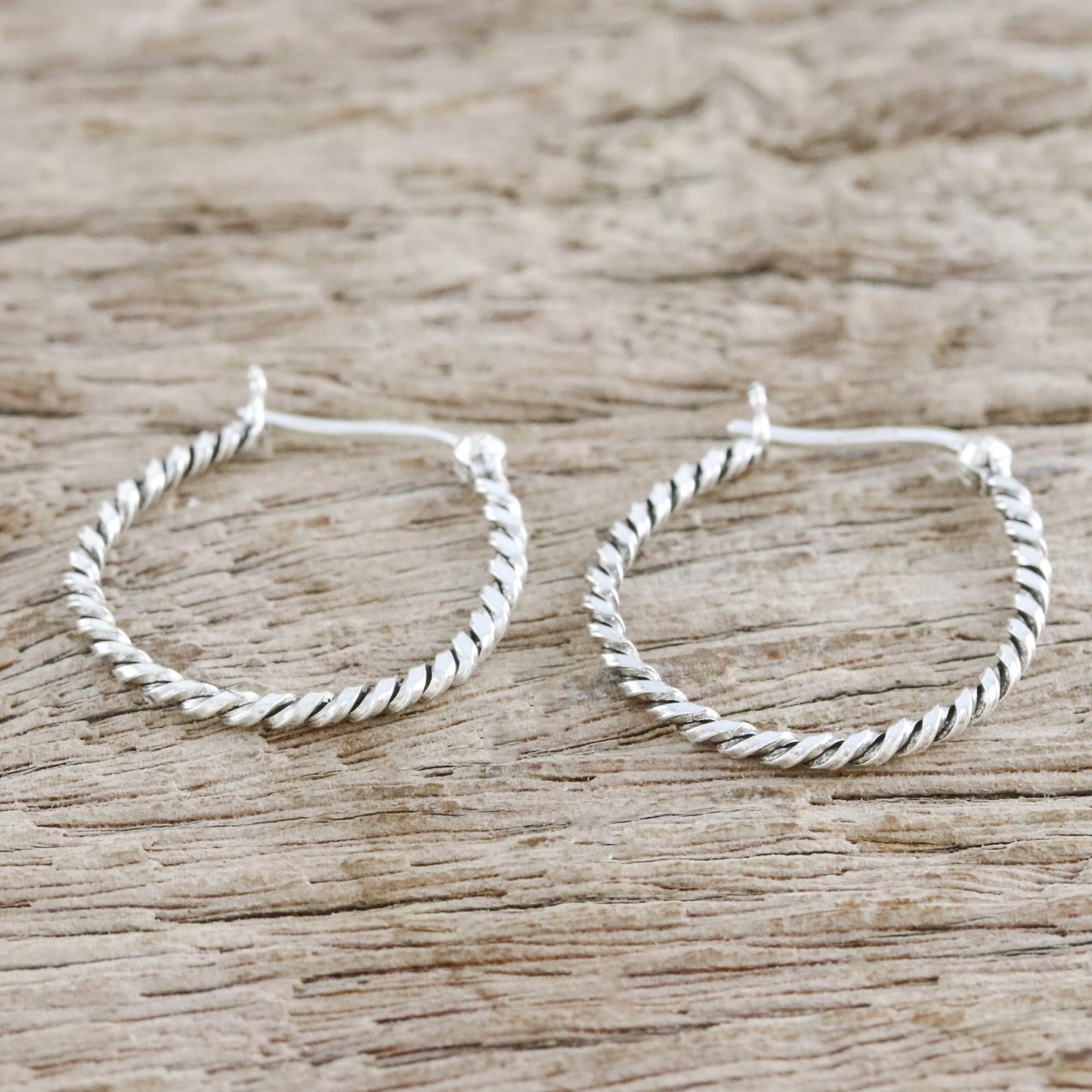 Spiral Onwards Sterling Silver Earrings