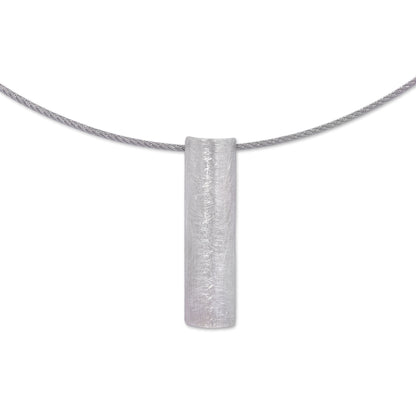 Pillar Simple Sterling Silver Pendant Necklace from Peru