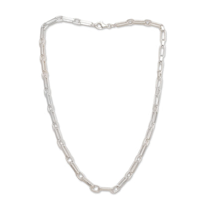 Strong Links Sterling Silver Cable Chain Necklace from Bali