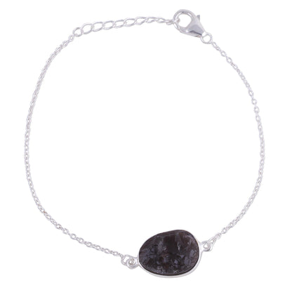 Trendy Egg Smoky Quartz Egg-Shaped Pendant Bracelet from India