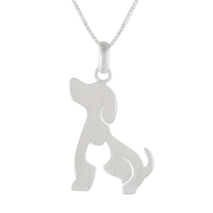 Steadfast Companions Dog and Cat Sterling Silver Pendant Necklace from Thailand