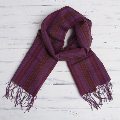 Fiesta in Puno Purple & Red Blend Scarf