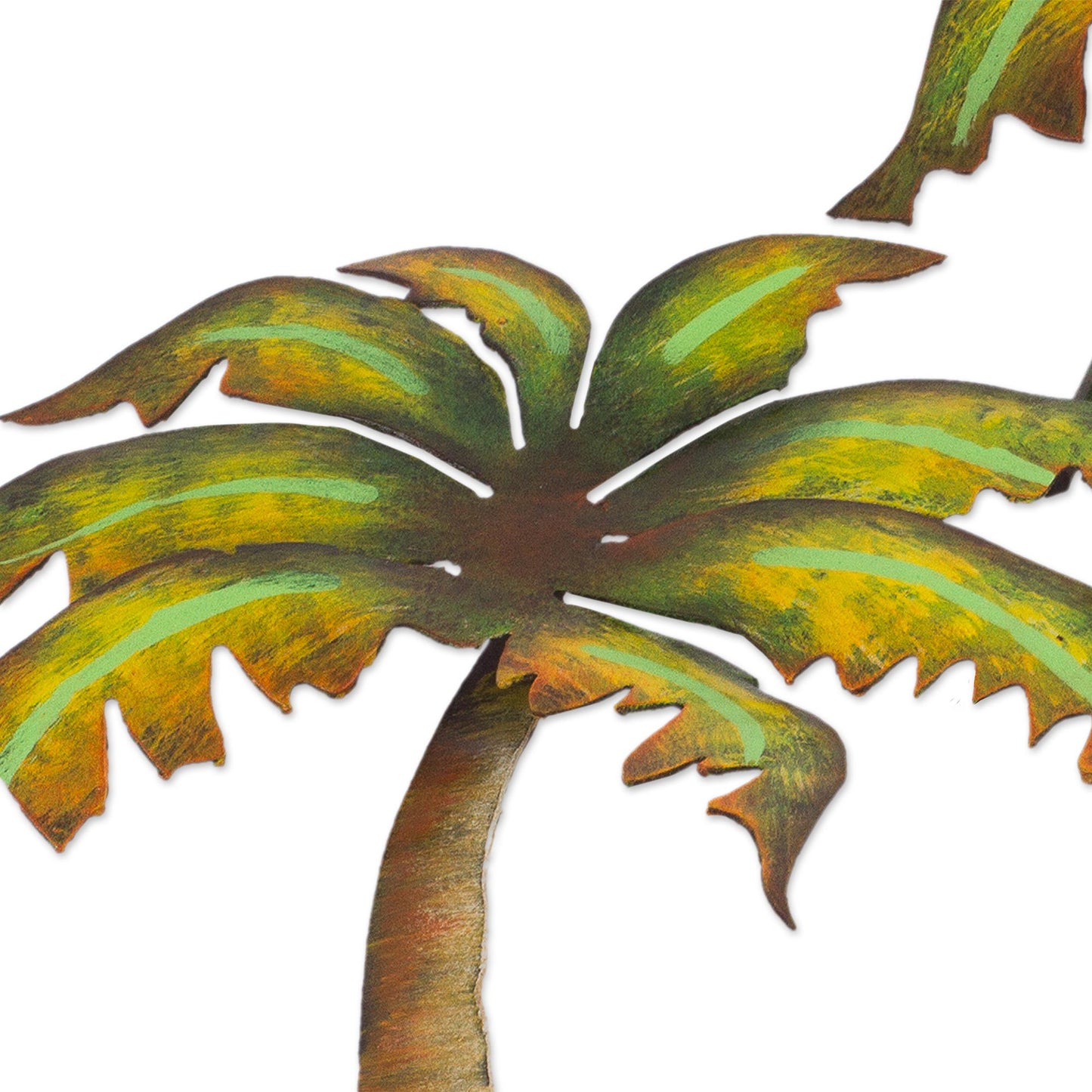 Twin Palms Hand Crafted Palm Tree Steel Wall Art from Mexico