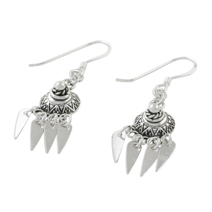 Chiang Mai Glisten Artisan Crafted Sterling Silver Earrings from Thailand