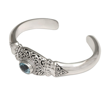 Vine Temple Sterling Silver Cuff Bracelet