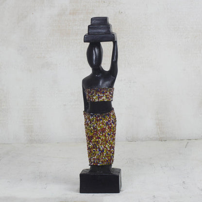 Akonobaa Handmade Sese Wood African Statue Sculpture